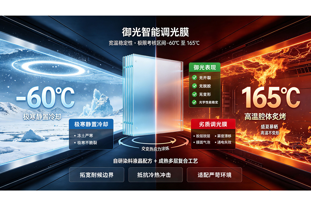 极限试炼｜-60℃到165℃，御光智能调光膜硬核闯过“冰火关”